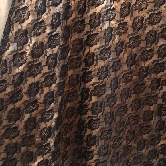 Simon Chang black rose lace covered full maxi skirt - Picture 6 of 9